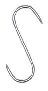2 2.4" x 1/8" Stainless Steel �S" Hook